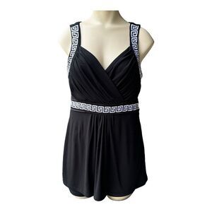 White House Black Market Dress Sleeveless Black White Embroidered Women's Size S